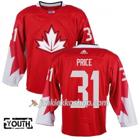 Team Kanada Pelipaita Carey Price 31 2016 World Cup Lapsille Punainen Paita